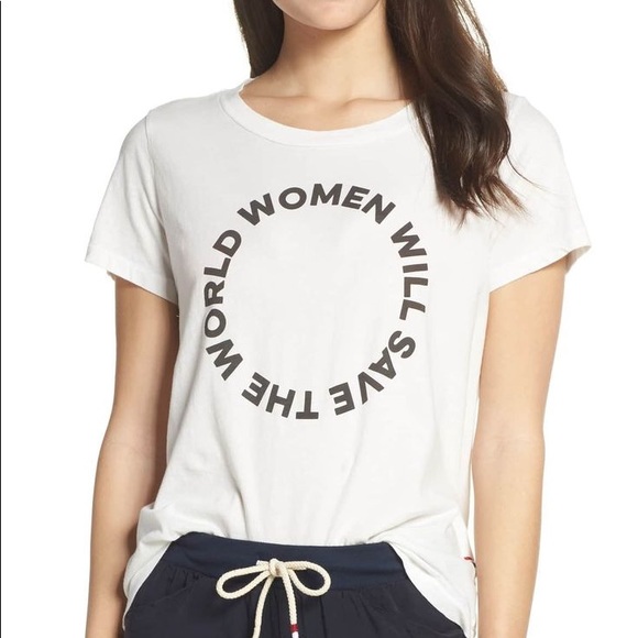Anthropologie Tops - 🔥SOL LAS ANGELES🔥ANTHRO WOMEN EMPOWERMENT TEE WHITE T-SHIRT XS/SMALL NWT